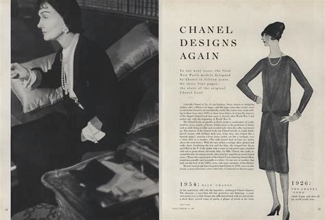 coco chanel designs 1954